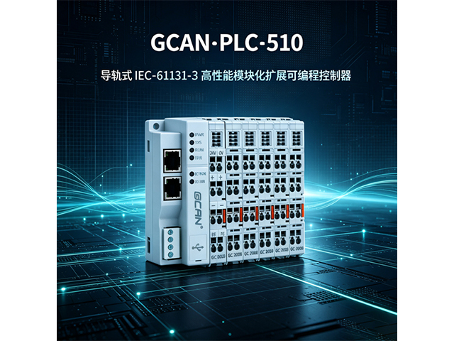 GCAN‑PLC‑510导轨式IEC‑61131‑3 PLC